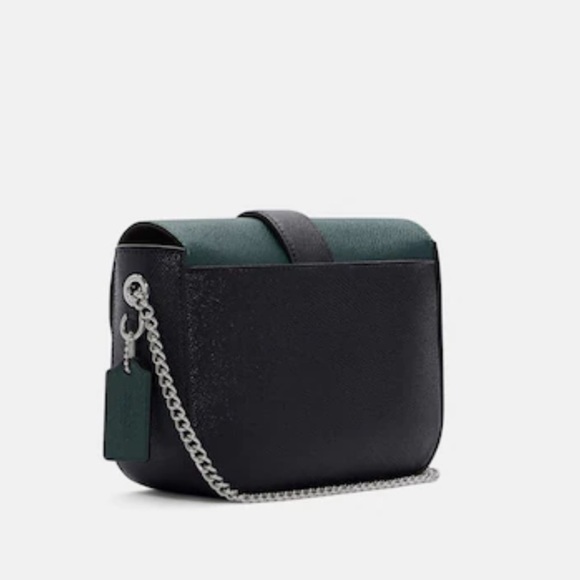 COACH Gemma Crossbody In Colorblock With Apple Buckle Forest Midnight Navy color - Picture 9 of 16